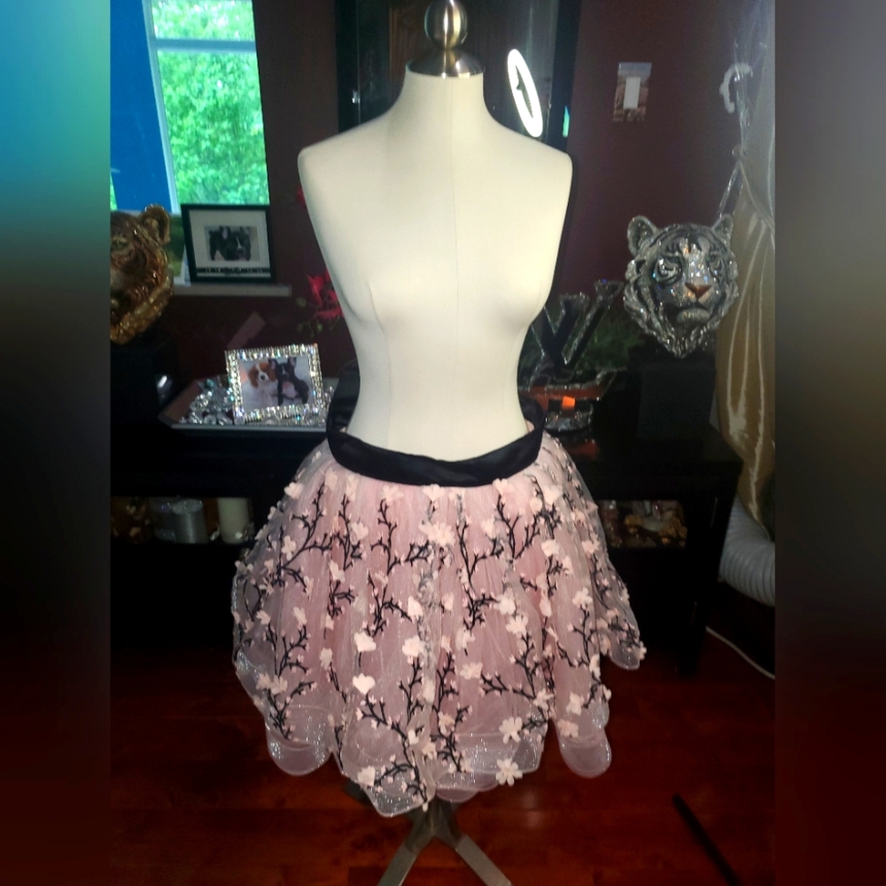 Itty Bitty Toes Cherry Blossom Tulle Skirt